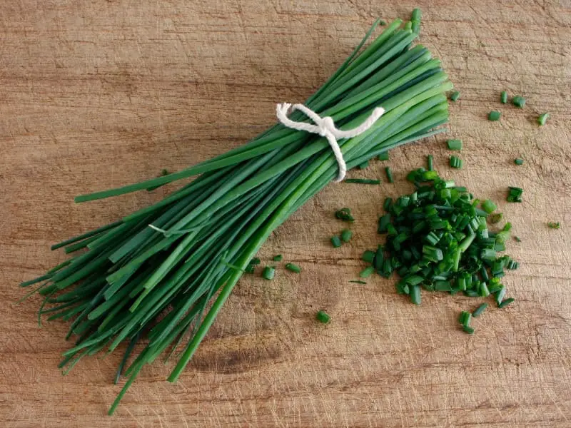 Chives keep cucumber plants free of infestations