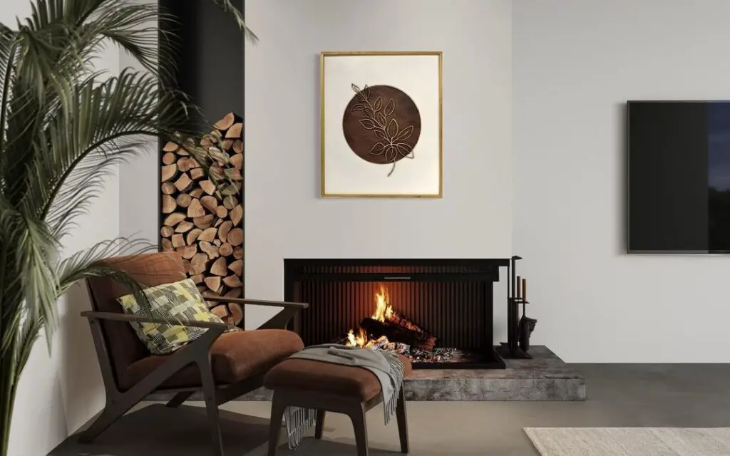Green Oasis by the Fireplace
