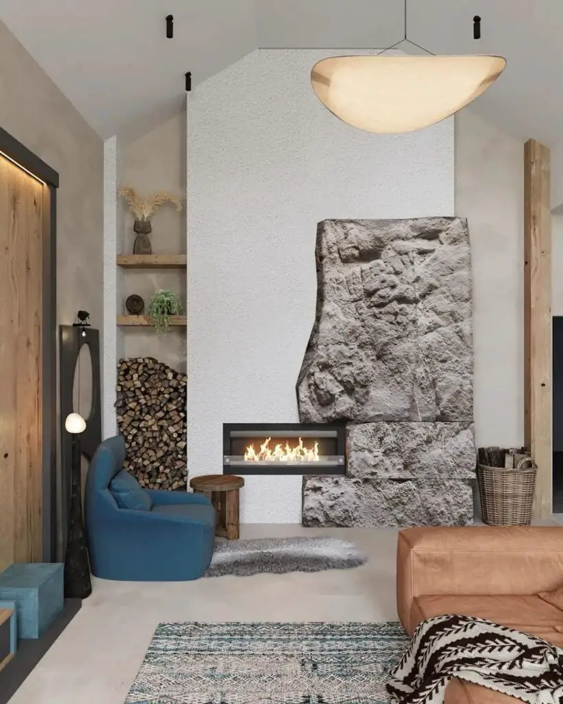 Moody Pale and Teal Bedroom