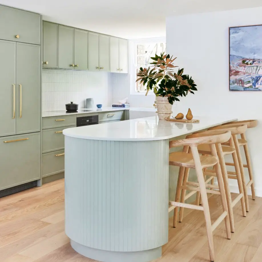 Cozy Creekside Kitchen Basks in Natural Light