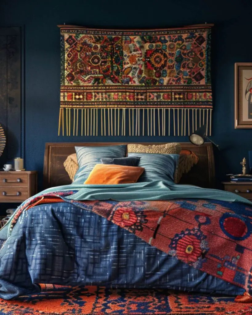 Bedroom finds calm by crashing coast