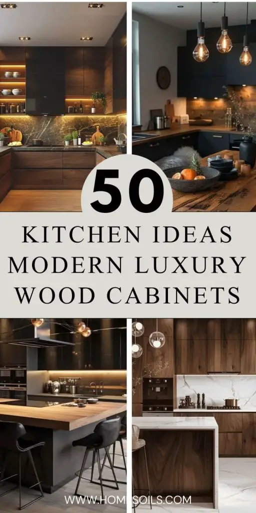 50 Kitchen Ideas Modern Luxury Wood Cabinets