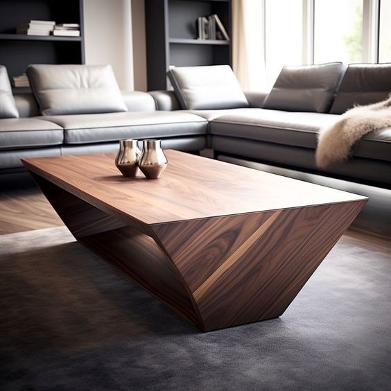 A soothing sitting space featuring sculptural furniture and tactile textures.