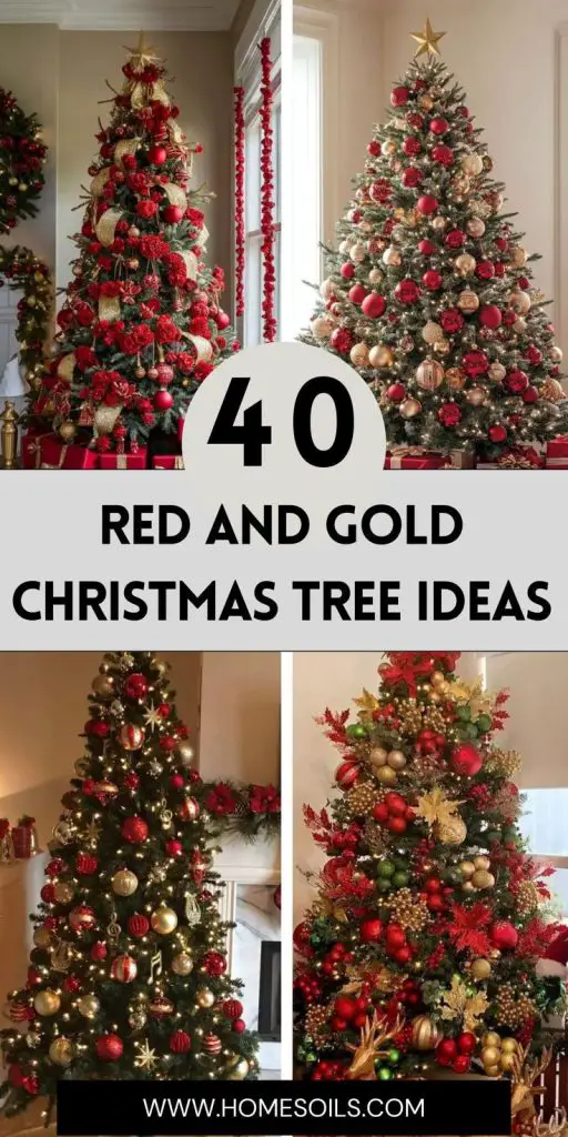 40 Red and Gold Christmas Tree Ideas
