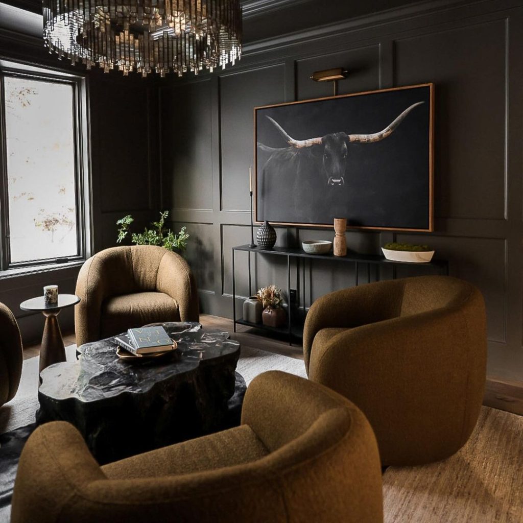 Luxurious lounge awaits among nature's touches.