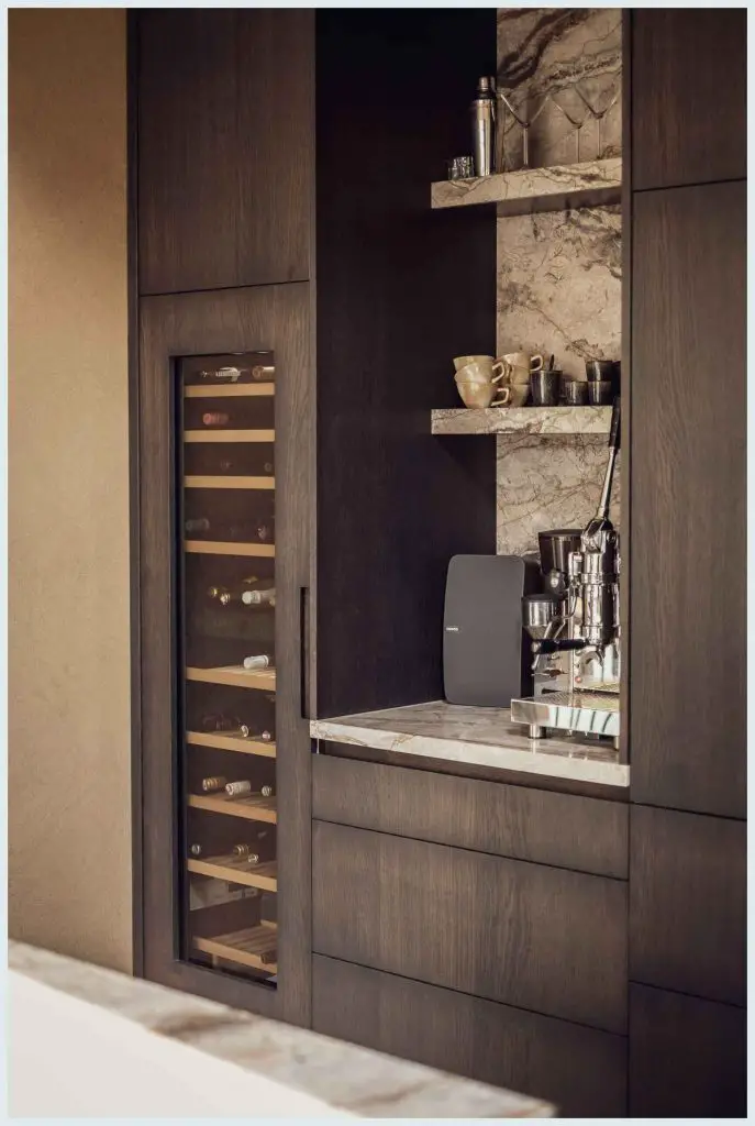 Built-in coffee bar with storage