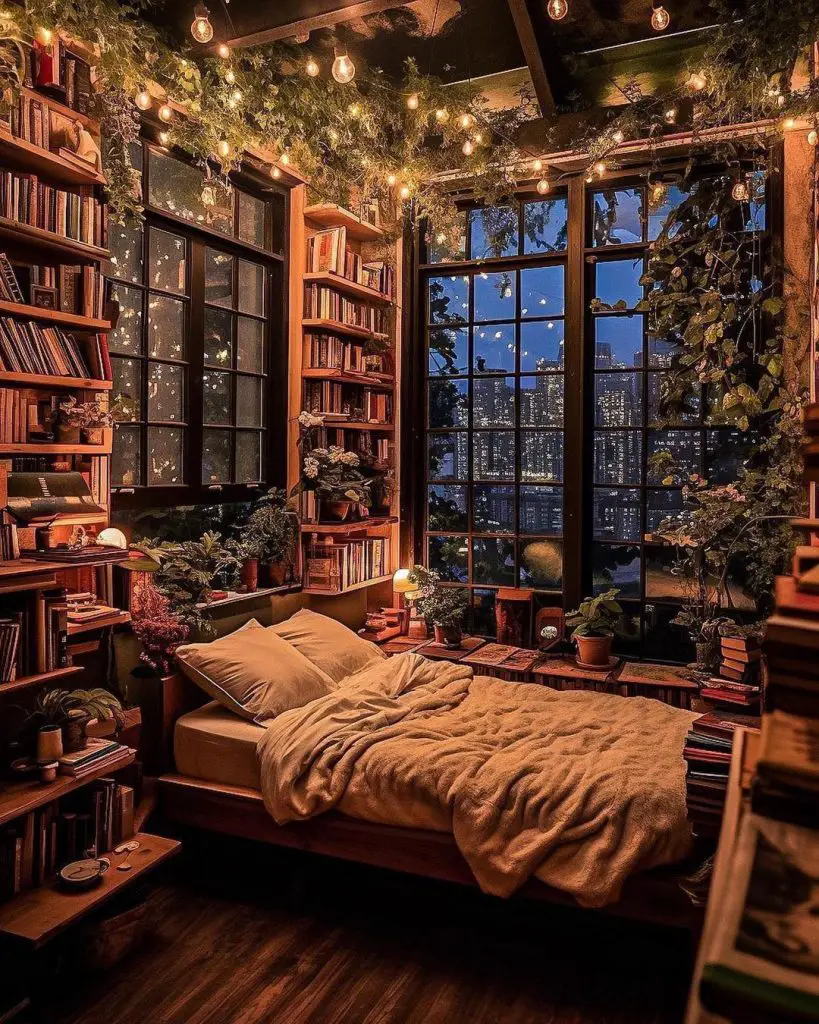 A bedroom retreat nestled beside ocean vistas.