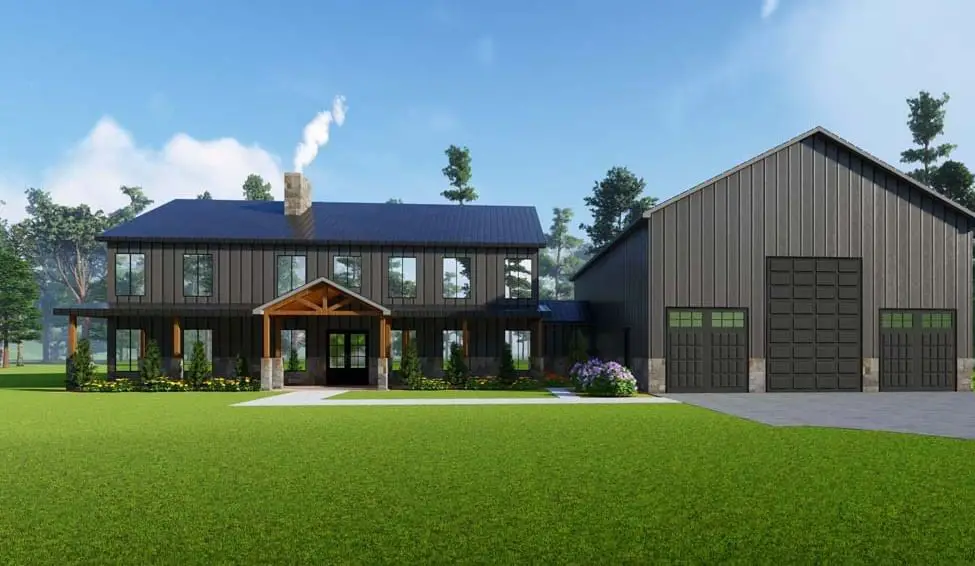Rustic Timber Frame Barn Style Estate