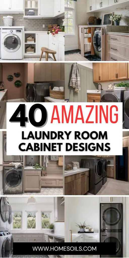 40 Amazing Laundry Room Cabinet Designs