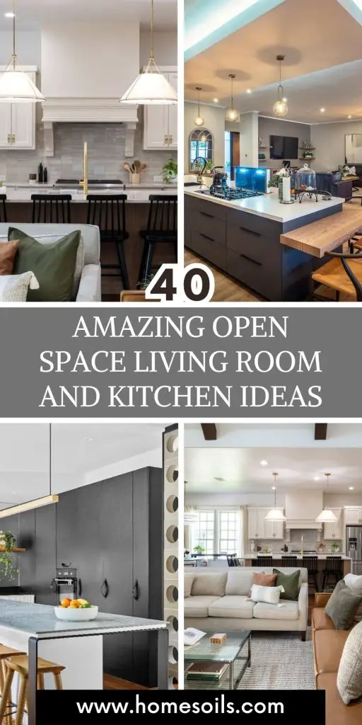 40 Amazing open space living room and kitchen Ideas