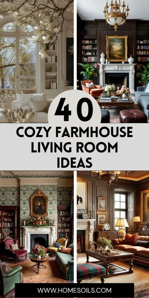 40 Cozy Farmhouse Living Room Ideas