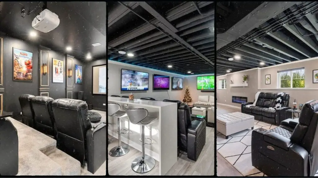 40 Wonderful Basement TV Rooms to See