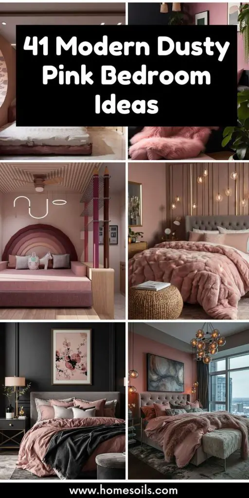 41 Modern Dusty Pink Bedroom Ideas