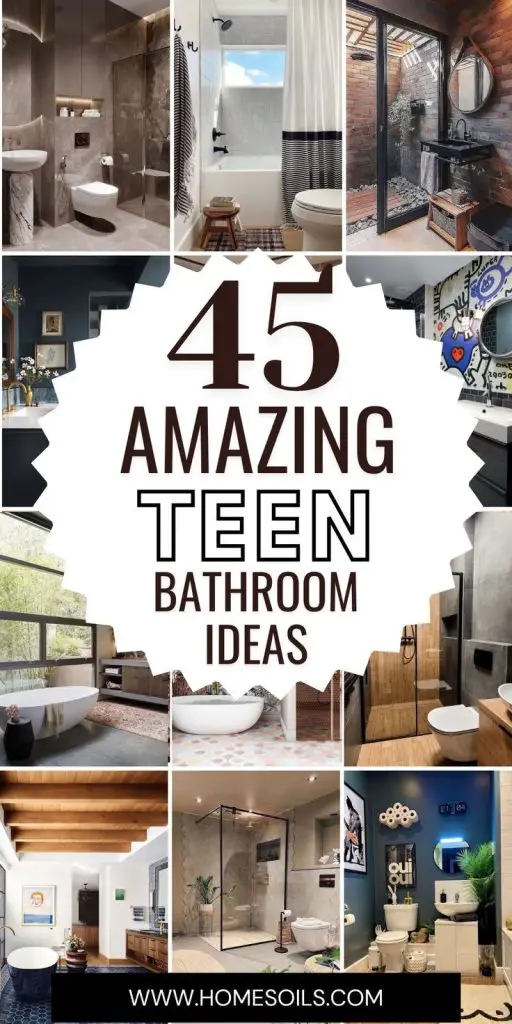 45 Amazing Teen Bathroom Ideas
